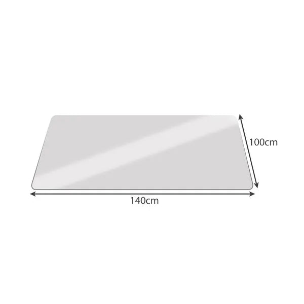 Félátlátszó polipropilén védőszőnyeg görgős szék alá 100×140 cm