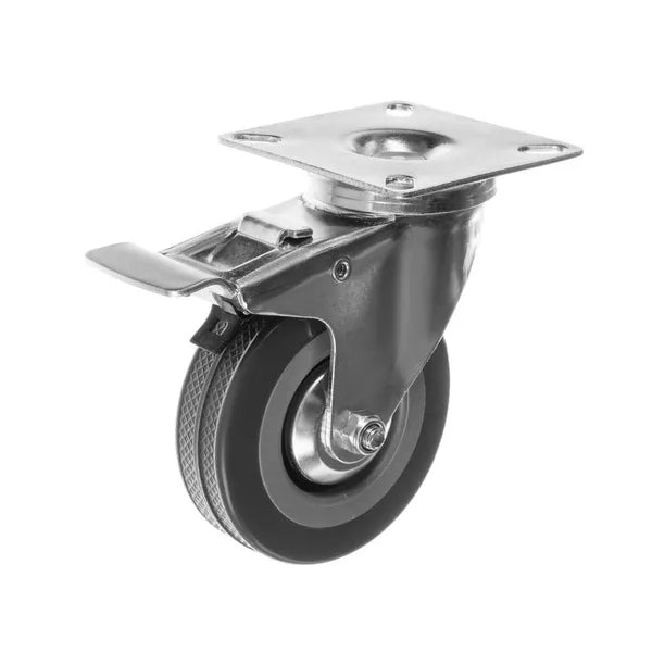 Forgó ipari kerekek fékkel, 4 db, 75 mm, 220 kg teherbírás
