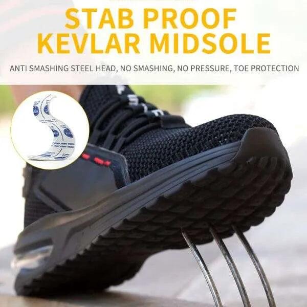 Irong sportcipő - eu 39, kötött háló, acél orr, pu talp