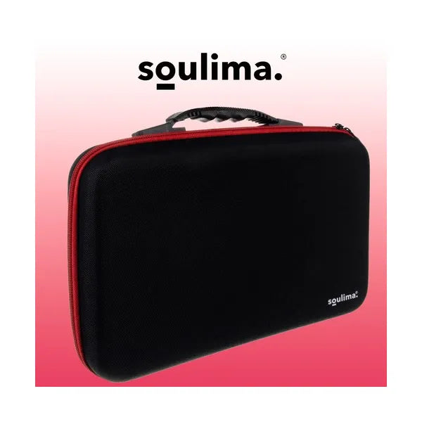 Fekete keményfedeles körömlakk tároló táska, 60 db, 24×33×6 cm