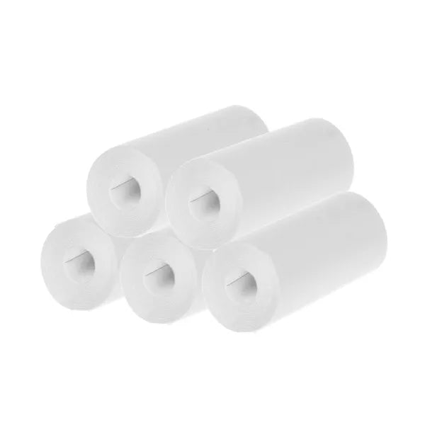 Mini nyomtató hőpapír, 5 tekercs, 56 mm széles, 25 mm átmérő, fehér