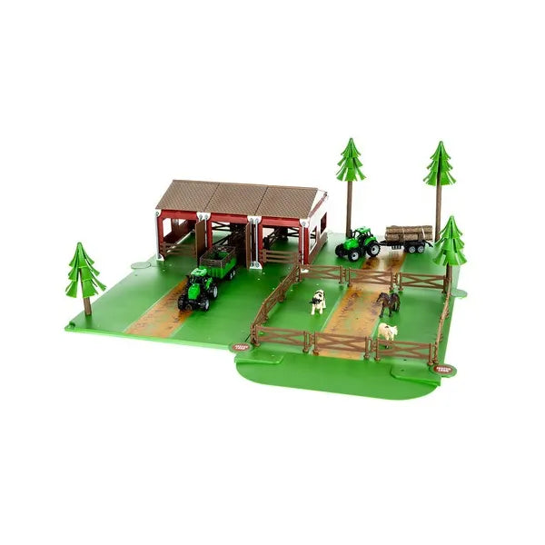102 darabos farm játékkészlet állatokkal és 2 traktorral
