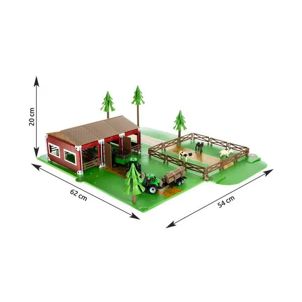 102 darabos farm játékkészlet állatokkal és 2 traktorral