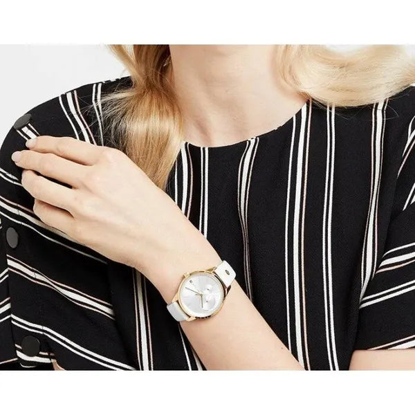 Tommy hilfiger női kvarc óra - arany/ezüst bőr szíj