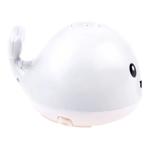 Bálna formájú elemes fürdőjáték színes LED szökőkúttal, 10 cm