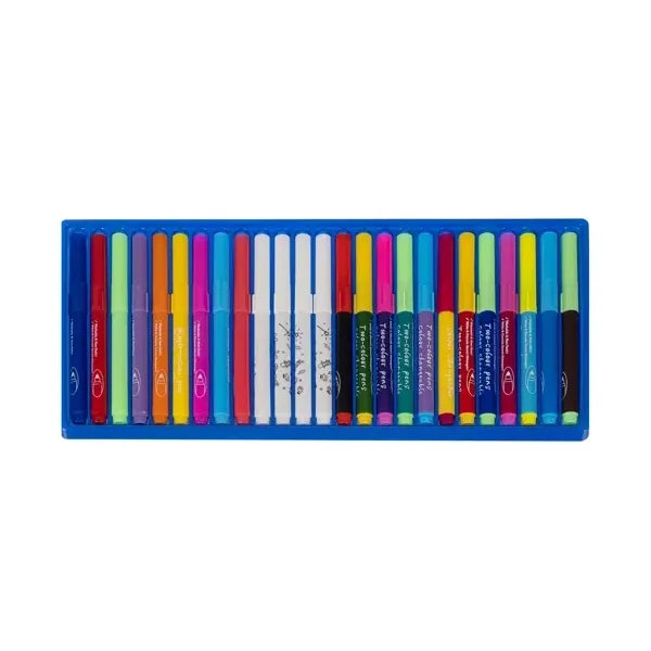 Színváltó filctoll készlet, 25 db, 21 szín + 4 fehér marker
