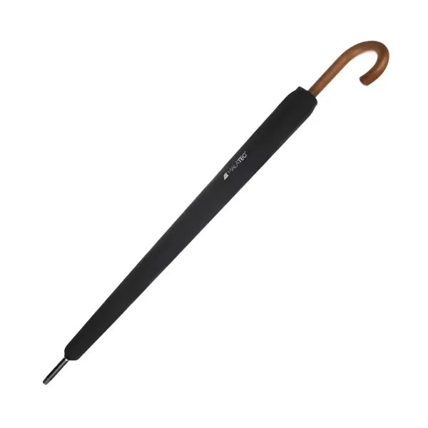 Elnöki méretű fekete esernyő, 24 üvegszálas borda, 145 cm kupola