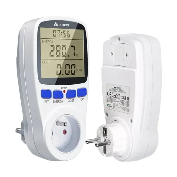 Digitális energiamérő wattmérő, 230 V, 16 A, max 3680 W, LCD kijelző
