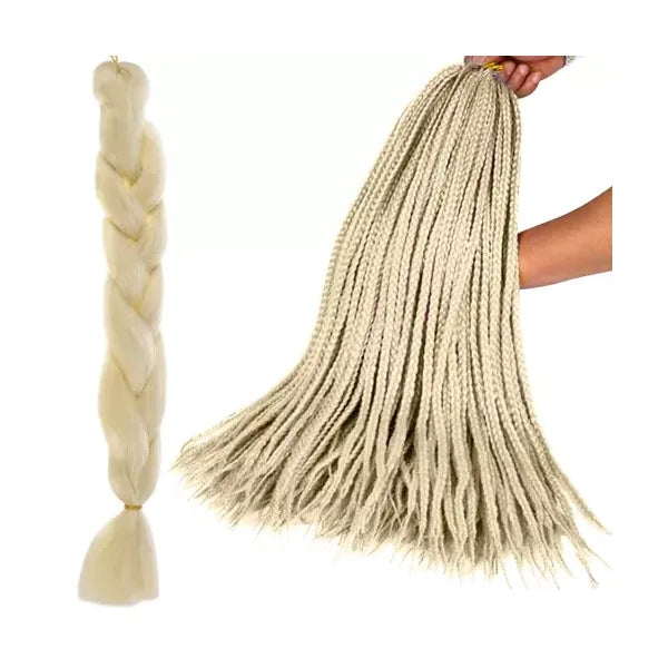 Szintetikus copf póthaj, világos szőke, 60 cm, könnyű 89 g