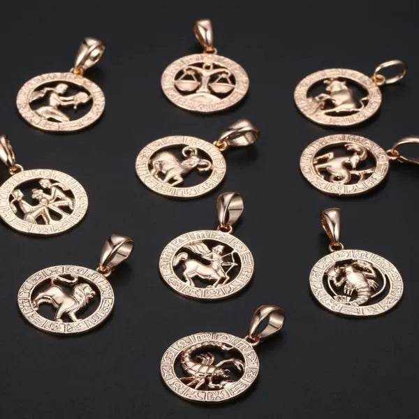 Oroszlán csillagjegy nyaklánc - rózsaarany amulett