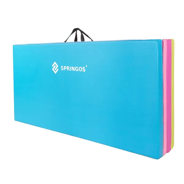 Springos összecsukható tornaszőnyeg 240×120×5 cm, multikolor