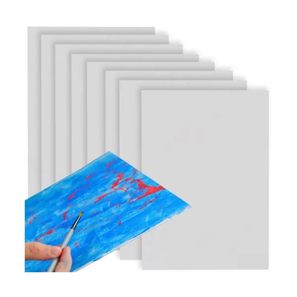 Festőlap készlet 8 db, 30×40 cm, alapozott vászon MDF lapon