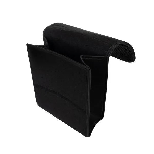 Fekete filc csomagtér-rendező táska, 12 l, tépőzáras, 26×14,5×33 cm