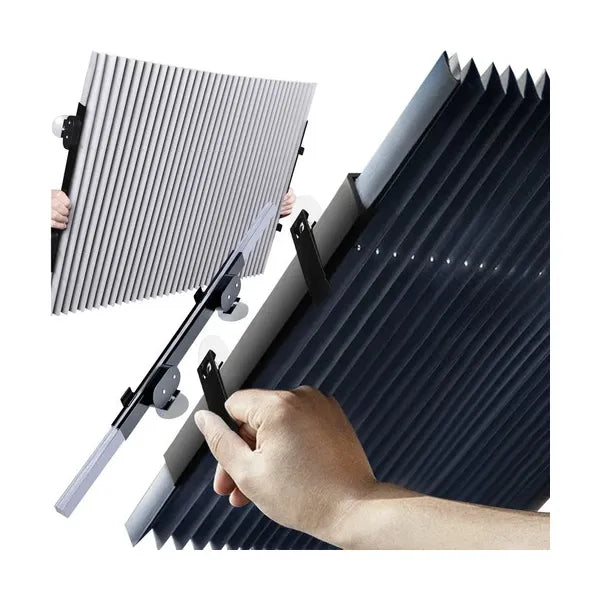 Univerzális autó harmonika napellenző szélvédőre, 150×65 cm, alu fóliával