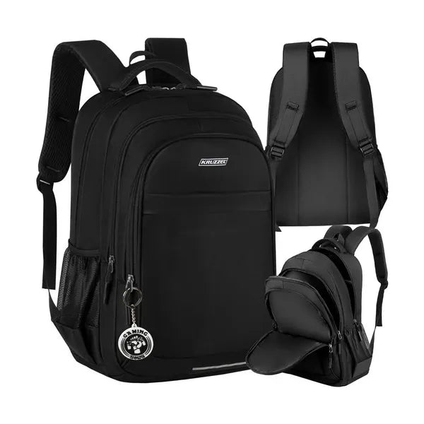 Fekete 22 l oxford 600D ergonomikus hátizsák reflektorral 45×28×16 cm