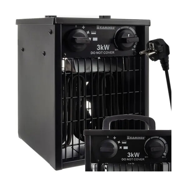 Elektromos ventilátoros hőlégfúvó 3000 W, termosztát, IPX4