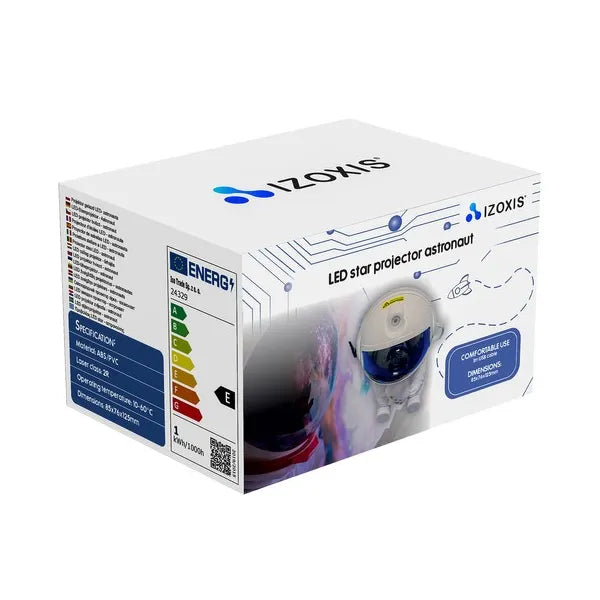 LED csillagvetítő 7 színnel, 3D űrhajós figurával, távirányító
