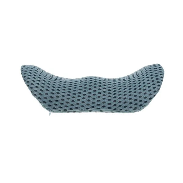Ortopéd deréktámasz párna memóriahabbal, W-alak, 23×13×46 cm, fekete/kék
