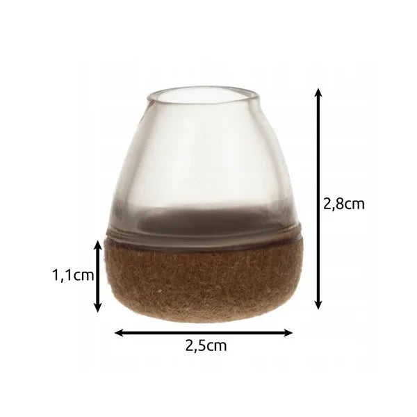 Székláb védőhuzat 4db - filc párnázás, 13-23mm