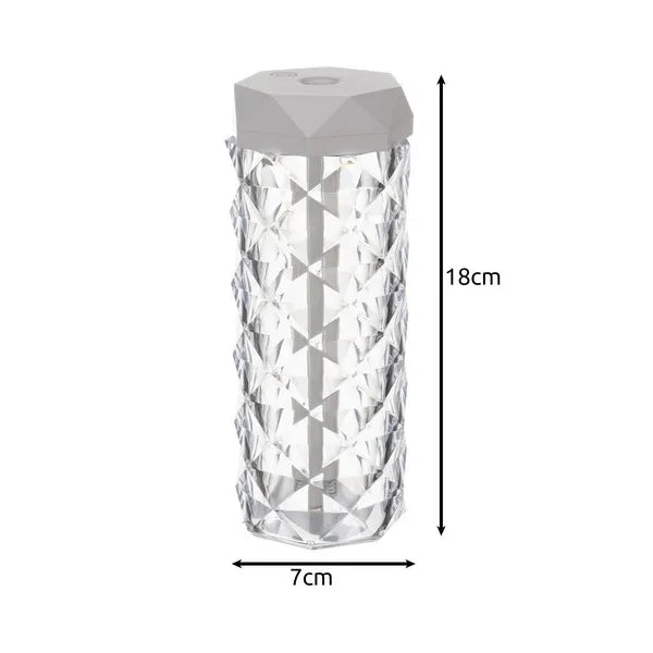 400 ml USB-C ultrahangos párásító rózsa LED éjszakai lámpa, 10 h, RGB fény