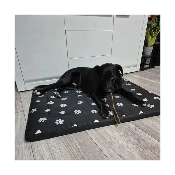 Vízálló XXL kutyafekhely 100×70 cm, mosható, fekete-fehér