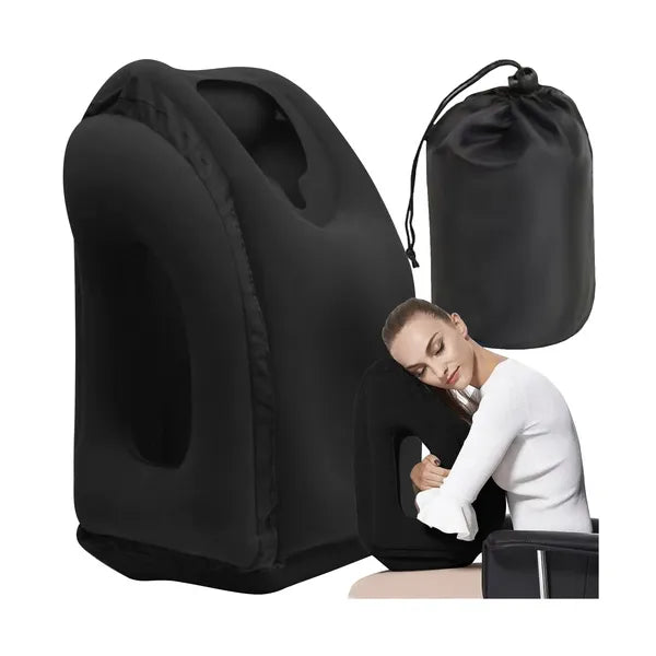 Trizand felfújható ergonomikus utazópárna 50×35×25 cm, fekete