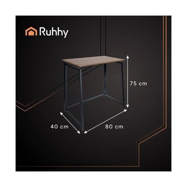 Összecsukható fa íróasztal Ruhhy 26116, loft stílus, fém váz, 30 kg