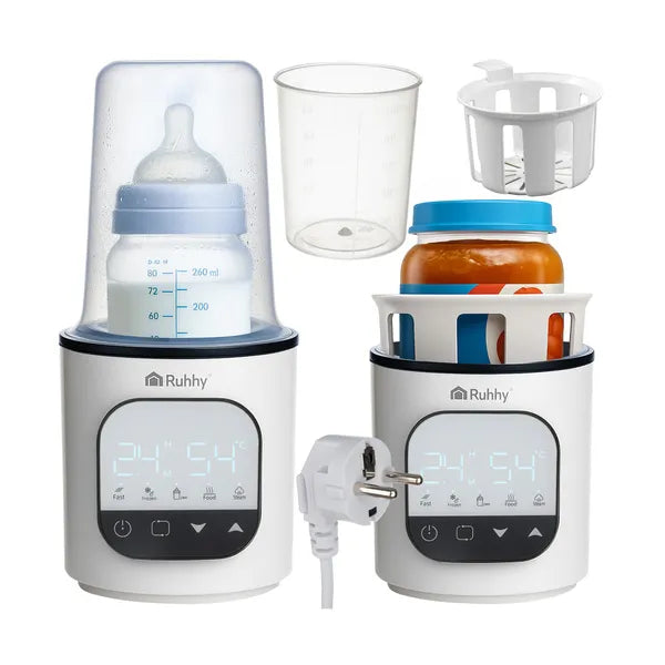 5 az 1-ben cumisüveg melegítő és sterilizáló, BPA-mentes, 200 W, fehér