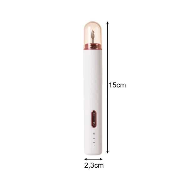 Beautylushh vezeték nélküli körömcsiszoló 15 000 rpm, 6 fej, fehér/rose gold