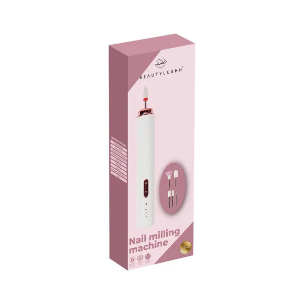 Beautylushh vezeték nélküli körömcsiszoló 15 000 rpm, 6 fej, fehér/rose gold