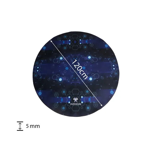 Dunmoon kerek gamer székalátét 120 cm, 4 mm, csúszásgátló, mosható