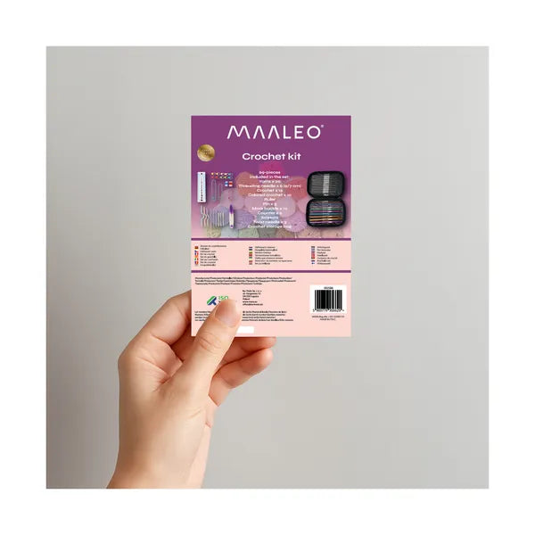 Maaleo 69 részes horgoló készlet tokkal, ergonomikus tűk, kezdőknek és haladóknak