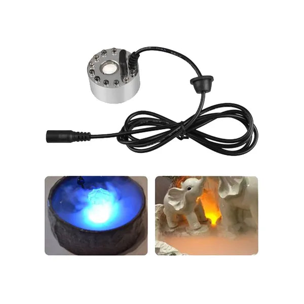 Ultrahangos ködgenerátor ionizátor RGB LED világítással, 24 V, 25 W
