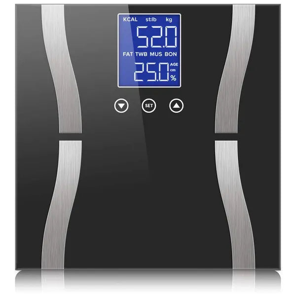 Digitális analitikus fürdőszobai mérleg LCD kijelzővel, 180 kg