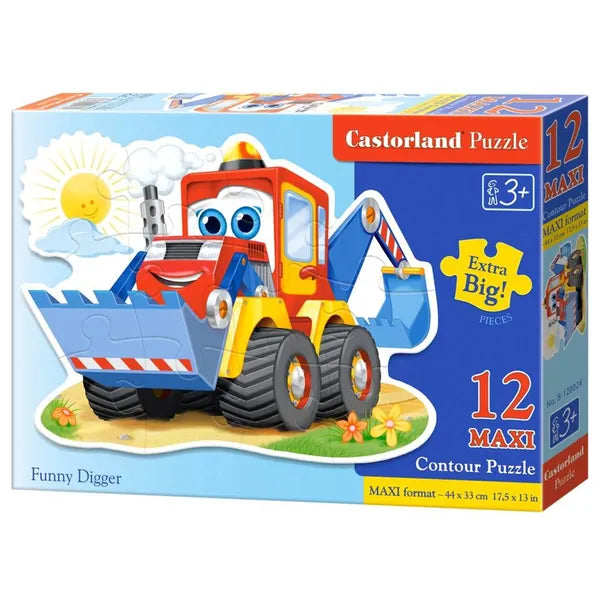 12 darabos MAXI gyerek puzzle – Vicces markoló, 47×33 cm