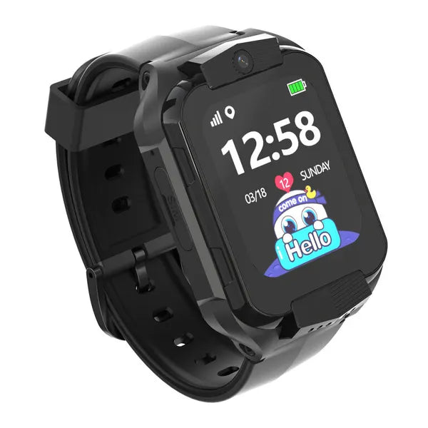 Pacific gyerek okosóra GPS-szel, 4G, IP65, 1.69'' kijelző, fekete