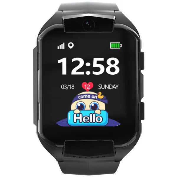 Pacific gyerek okosóra GPS-szel, 4G, IP65, 1.69'' kijelző, fekete