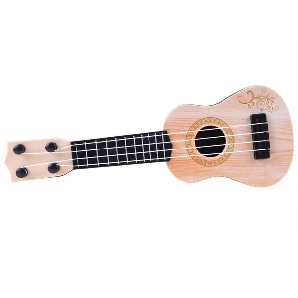 Mini gyerek ukulele, 25 cm, műanyag test, 4 állítható nylon húr