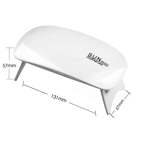 Mini UV/LED körömlámpa 6 W, USB, hibridek és gélekhez