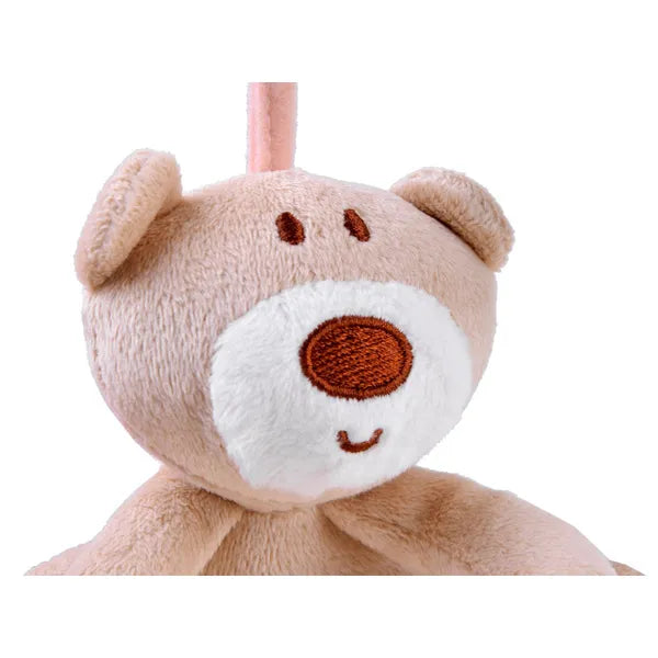 Plüss spirál babakocsihoz/kiságyhoz 50x27 cm – csörgő, maci, nyuszi