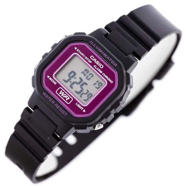 Casio LA-20WH-4ADF gyerek digitális karóra fekete-rózsaszín WR30