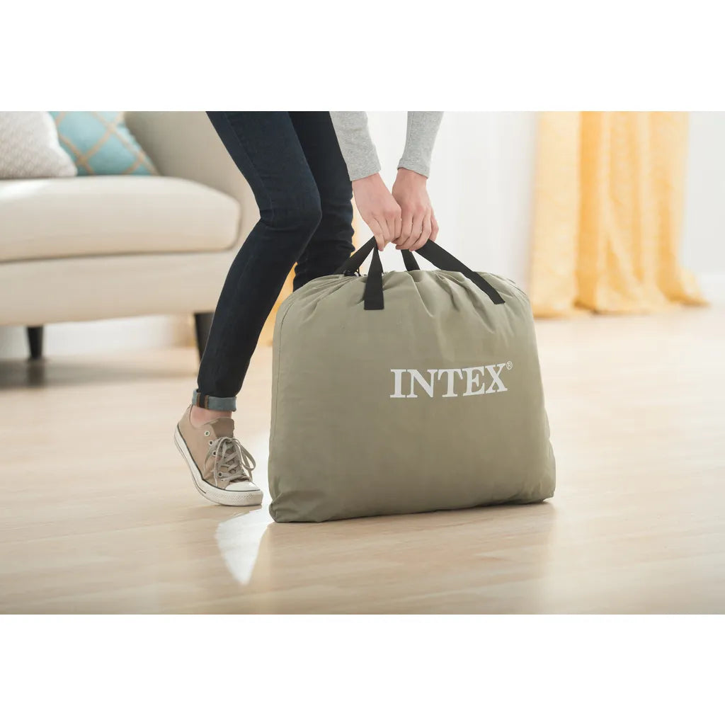 Intex DELUXE 64412ND felfújható 1 személyes légmatrac beépített pumpával, 191x99x46 cm, szürke