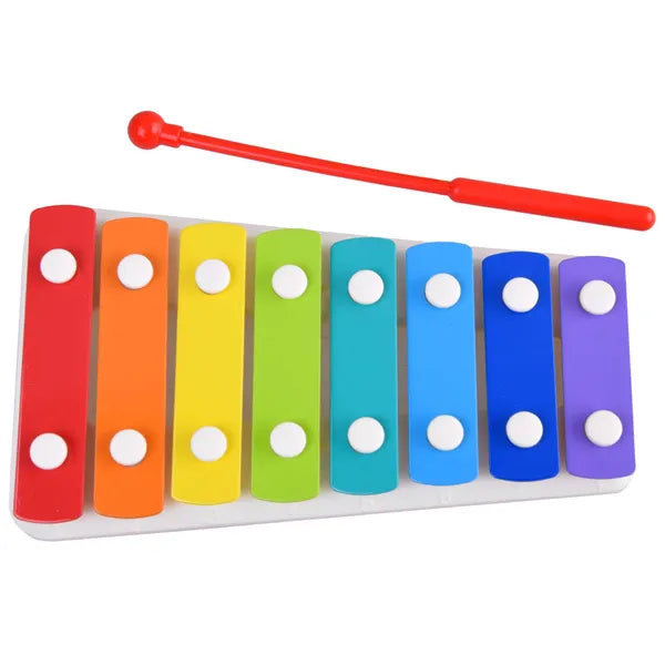 2 az 1-ben kalapácsos xilofon és golyójáték, 8 hang, 27 cm