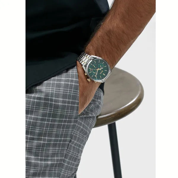 Hugo boss férfi karóra zöld számlap wr100 kvarc 44mm