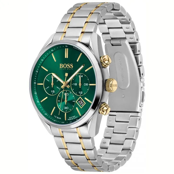 Hugo boss férfi karóra zöld számlap wr100 kvarc 44mm