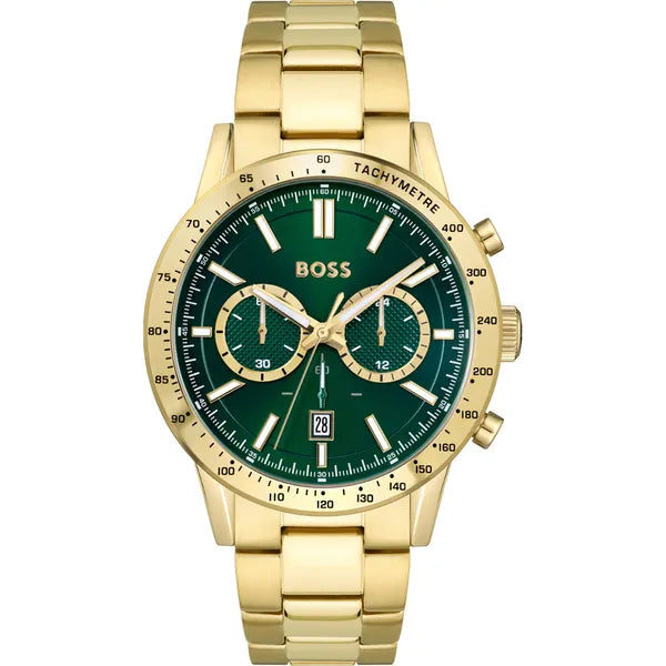 Hugo boss férfi arany zöld kronográf óra 44mm