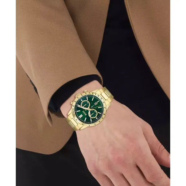 Hugo boss férfi arany zöld kronográf óra 44mm