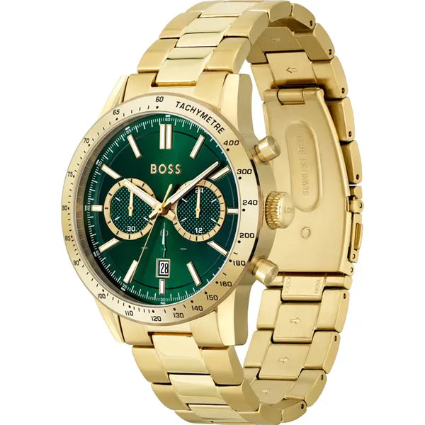 Hugo boss férfi arany zöld kronográf óra 44mm
