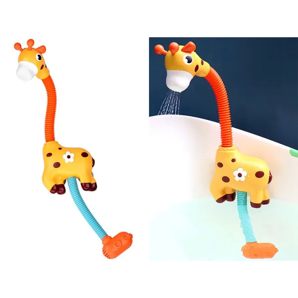 Zsiráf zuhanyos fürdőjáték gyerekeknek, szivattyús, 69 cm, 3×AA