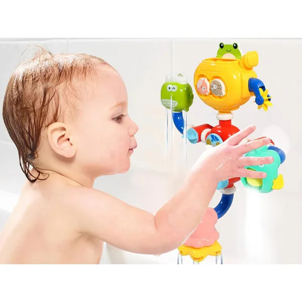 Színes gyerek fürdőjáték vízimalom tapadókoronggal, 30 cm